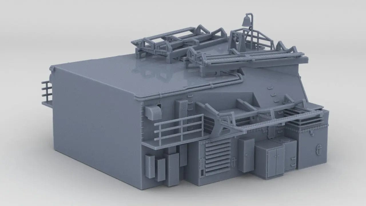 1/96 DKM Bismarck Aft Double Hangar - distefan 3d print