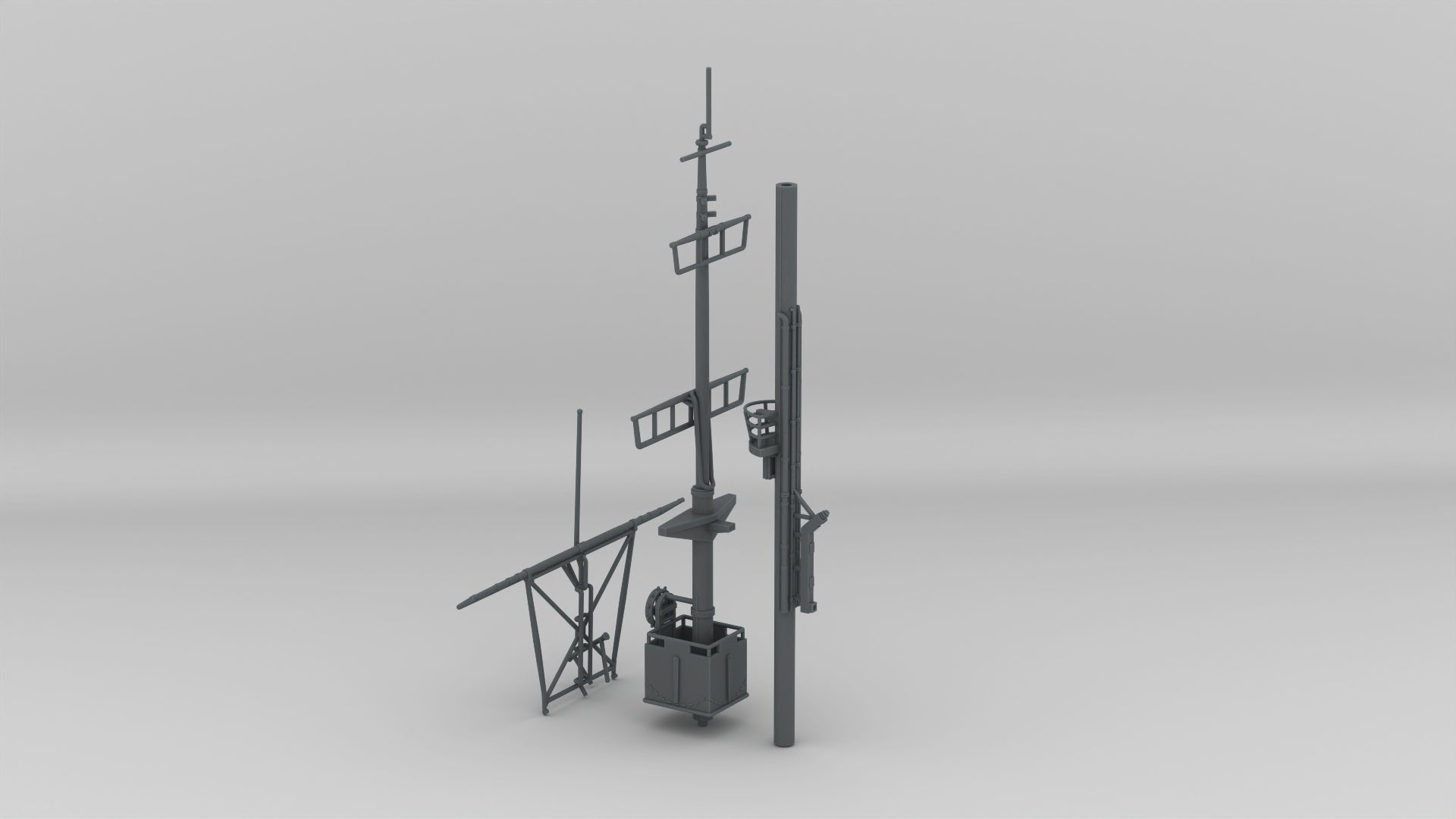1/96 DKM Bismarck Aft Mast - distefan 3d print