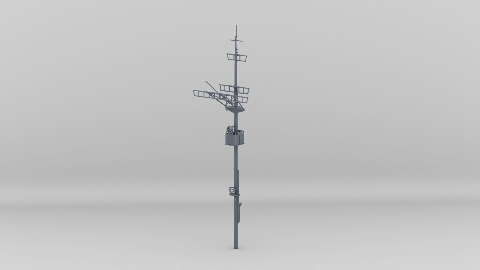 1/96 DKM Bismarck Aft Mast - distefan 3d print