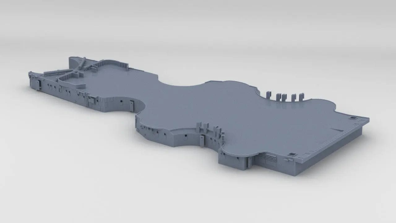 1/96 DKM Bismarck Forward Deck 1 - distefan 3d print
