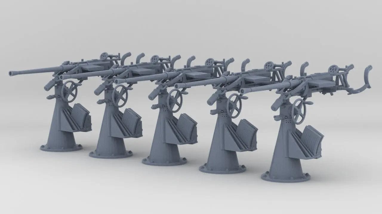 1/96 DKM Single 20mm Flak C/30 Set (5pcs) - distefan 3d print