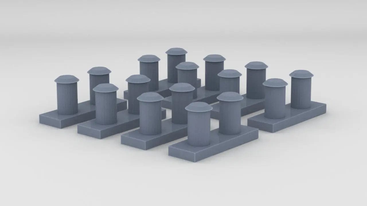 1/96 HMS Dido Bollards Set (8pcs) - distefan 3d print
