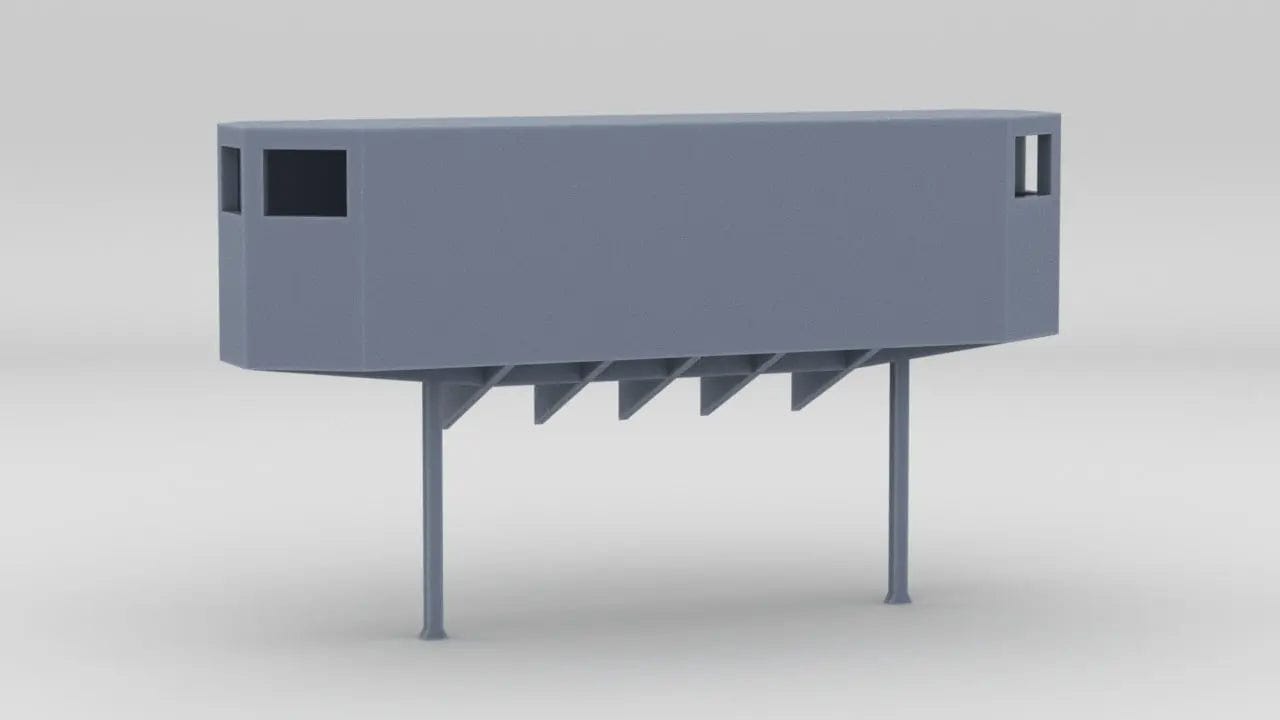 1/96 HMS Exeter Forward Deck 3 Platform - distefan 3d print