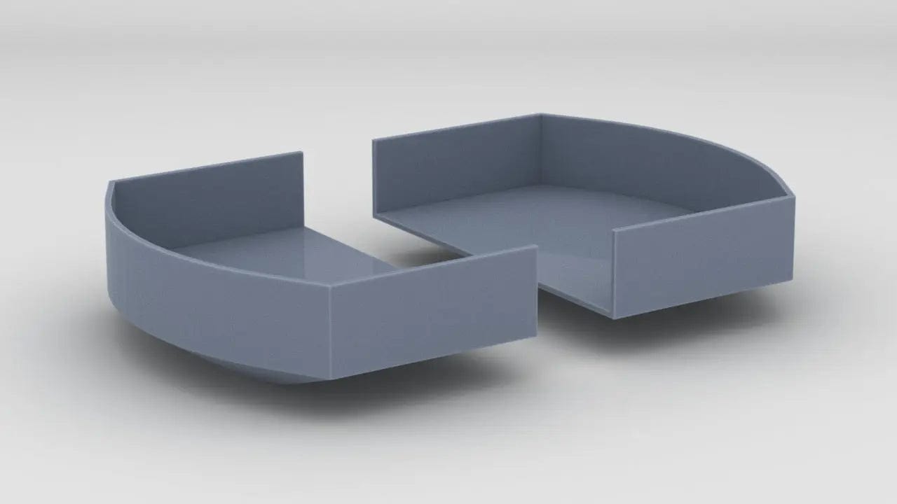 1/96 HMS Exeter Forward Gun Tub Set (2pcs) - distefan 3d print