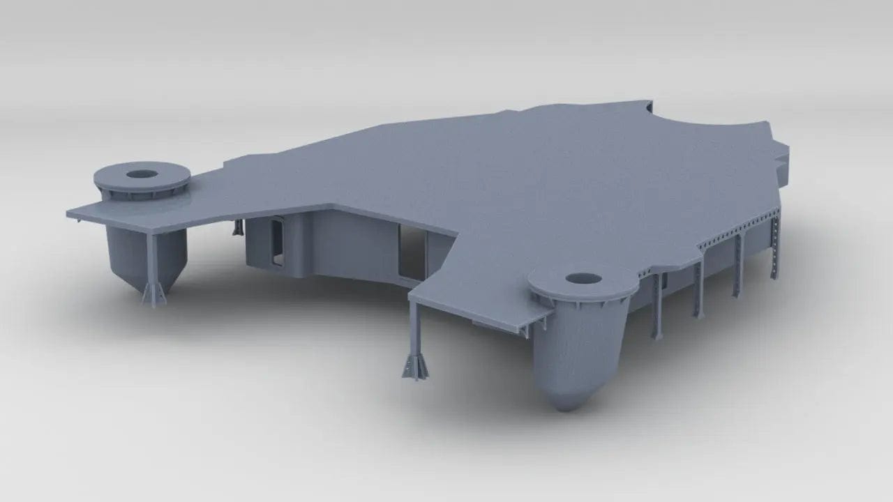 1/96 IJN Maya Aft Structure Deck 1 - distefan 3d print