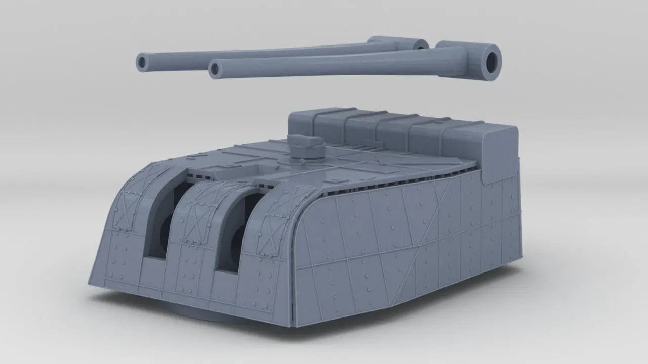 1/96 IJN Maya Aft Turret 1 Set - distefan 3d print