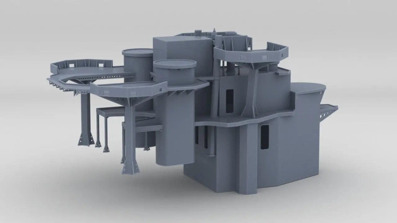 1/96 IJN Maya Amidships Structure Part 1 - distefan 3d print