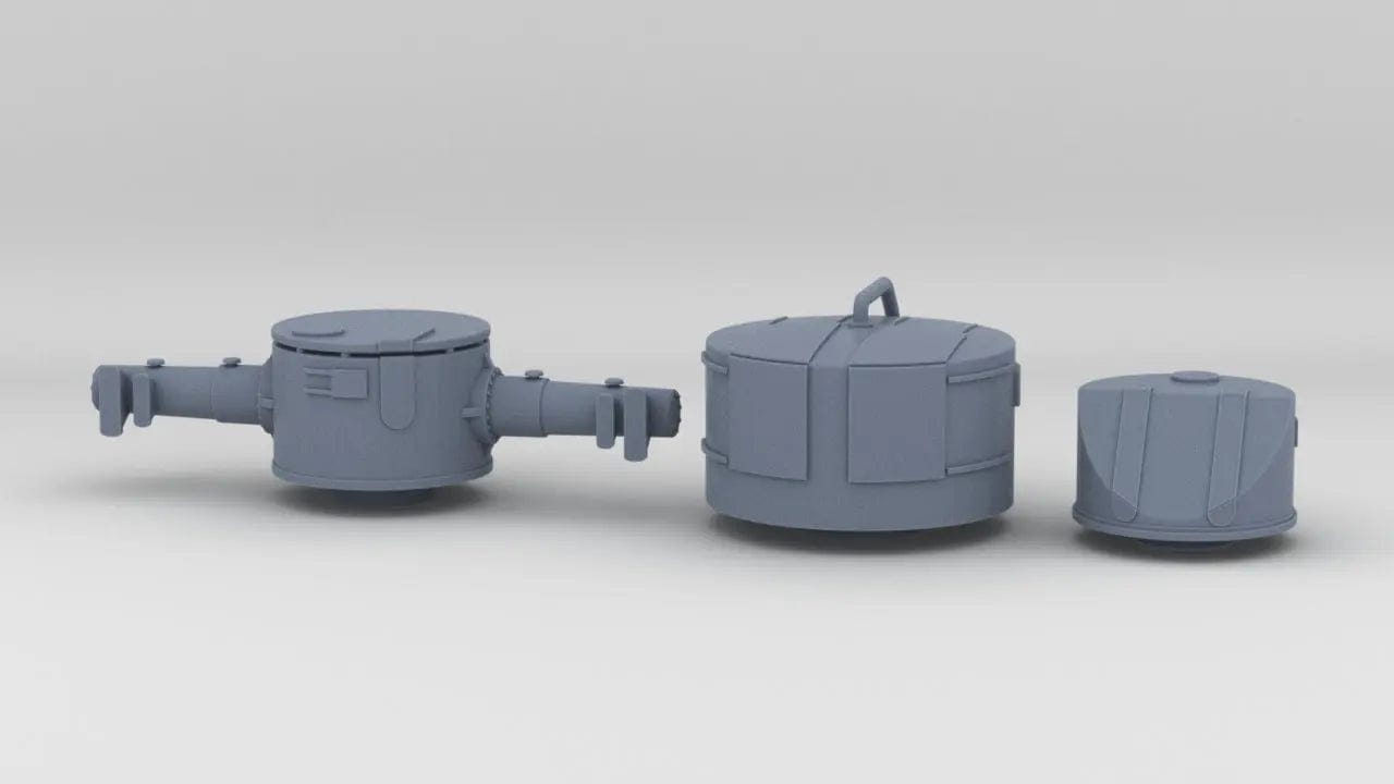 1/96 IJN Maya Forward Bridge Rangefinder Set (3pcs) - distefan 3d