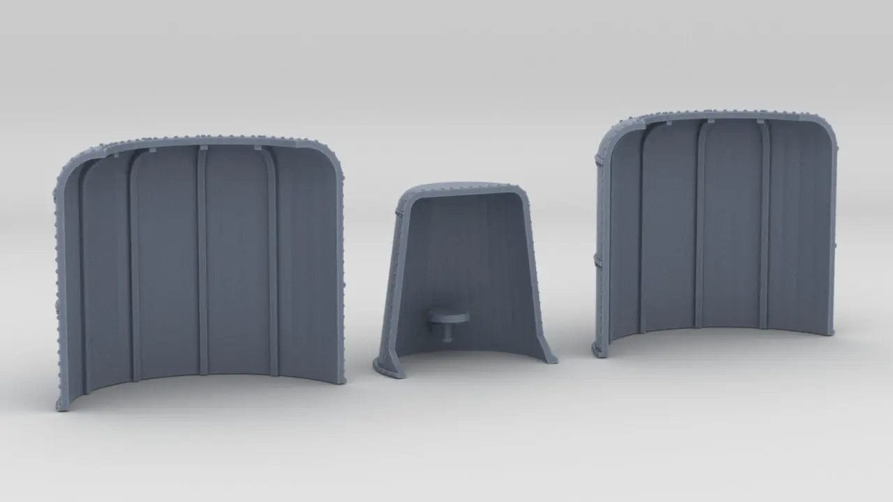 1/96 IJN Yamato Aft Anti Blast Covers Set (3pcs) - distefan 3d print