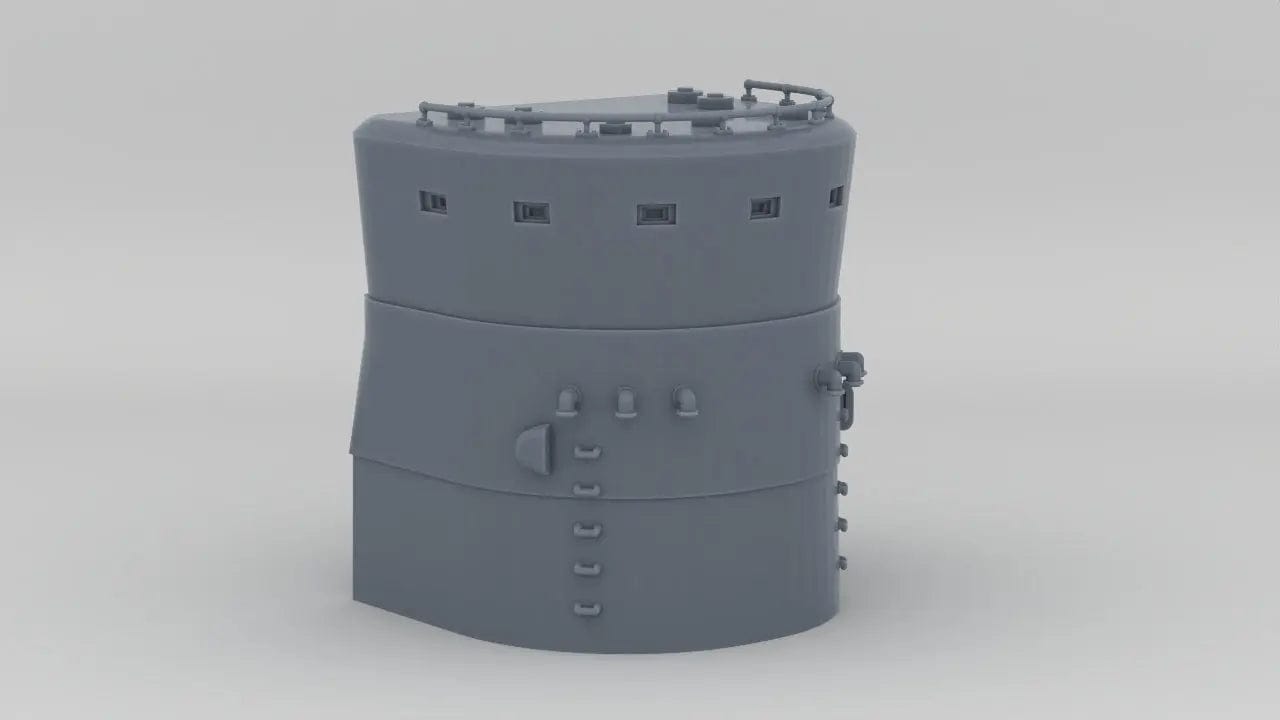 1/96 IJN Yamato Forward Structure Command Bridge - distefan 3d print