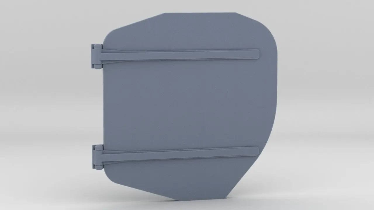 1/96 IJN Yamato Outer Boat Hanger Door Closed Starboard - distefan 3d