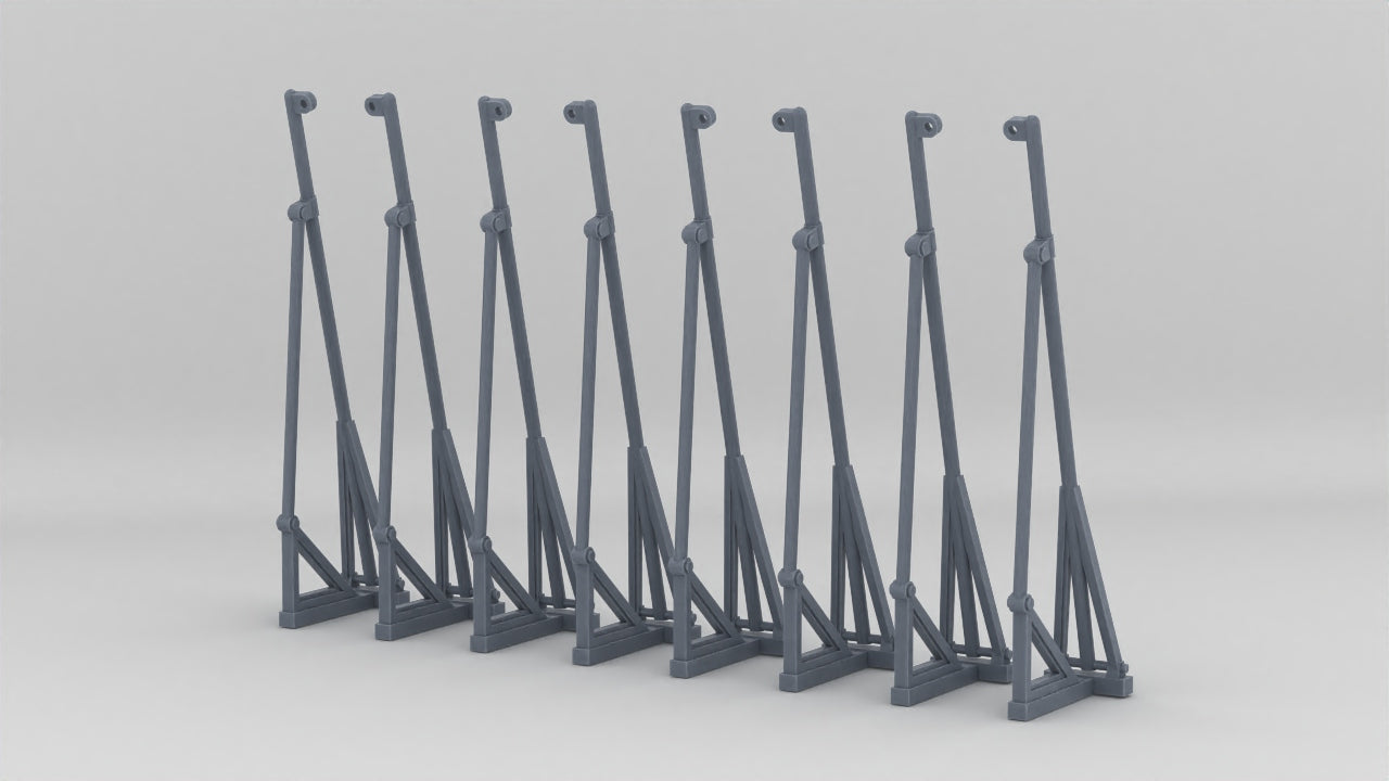 1/96 US Liberty-class 24ft Lifeboat Davits Set (8pcs) - distefan 3d print