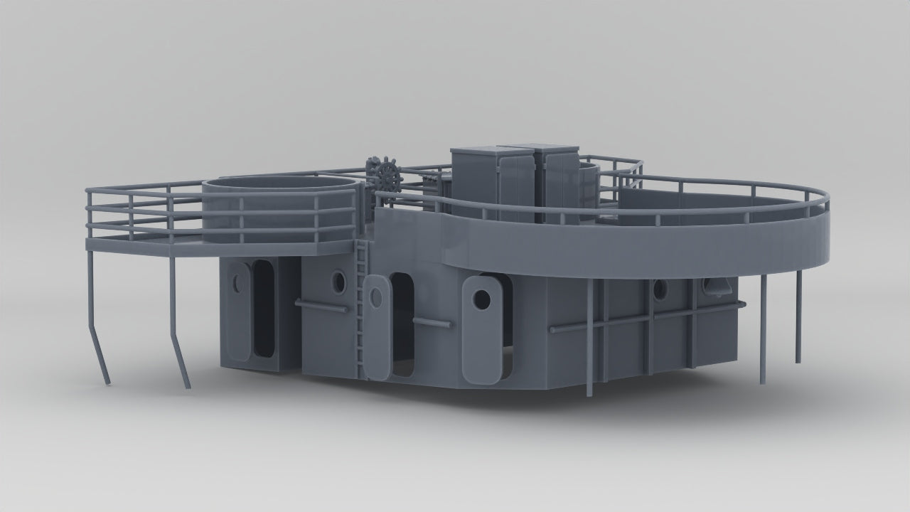 1/96 US Liberty-class Aft House Gun Platform - distefan 3d print