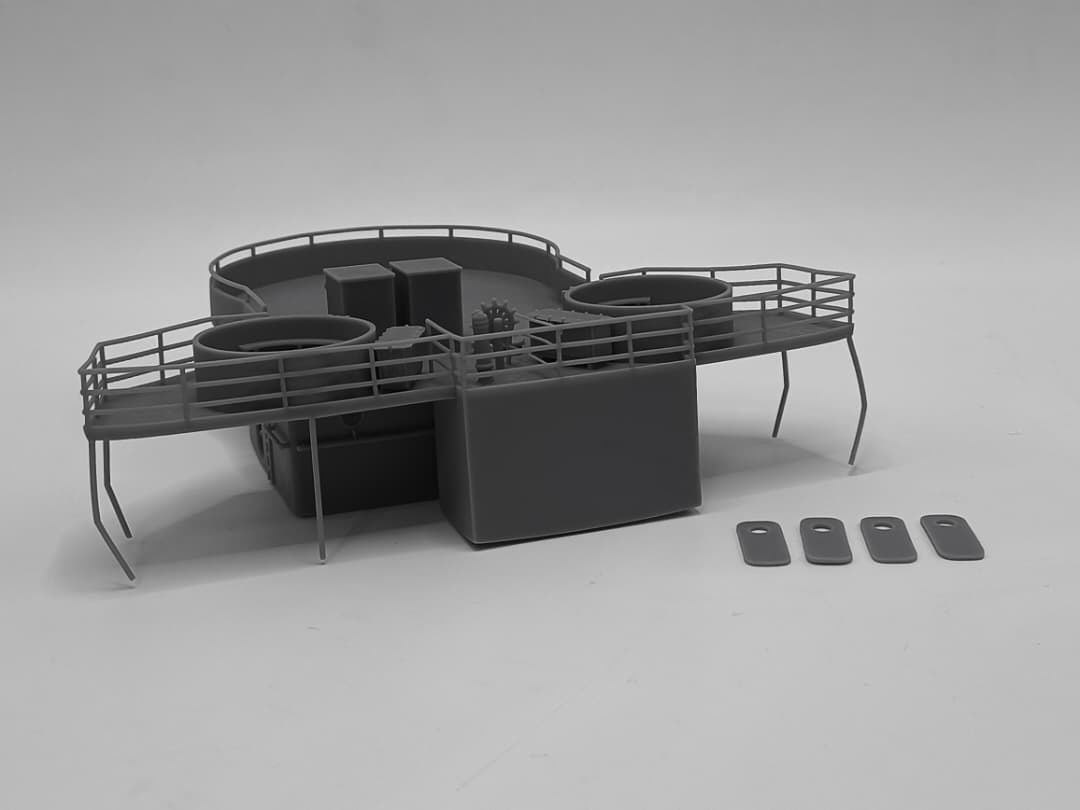 1/96 US Liberty-class Aft House Gun Platform - distefan 3d print