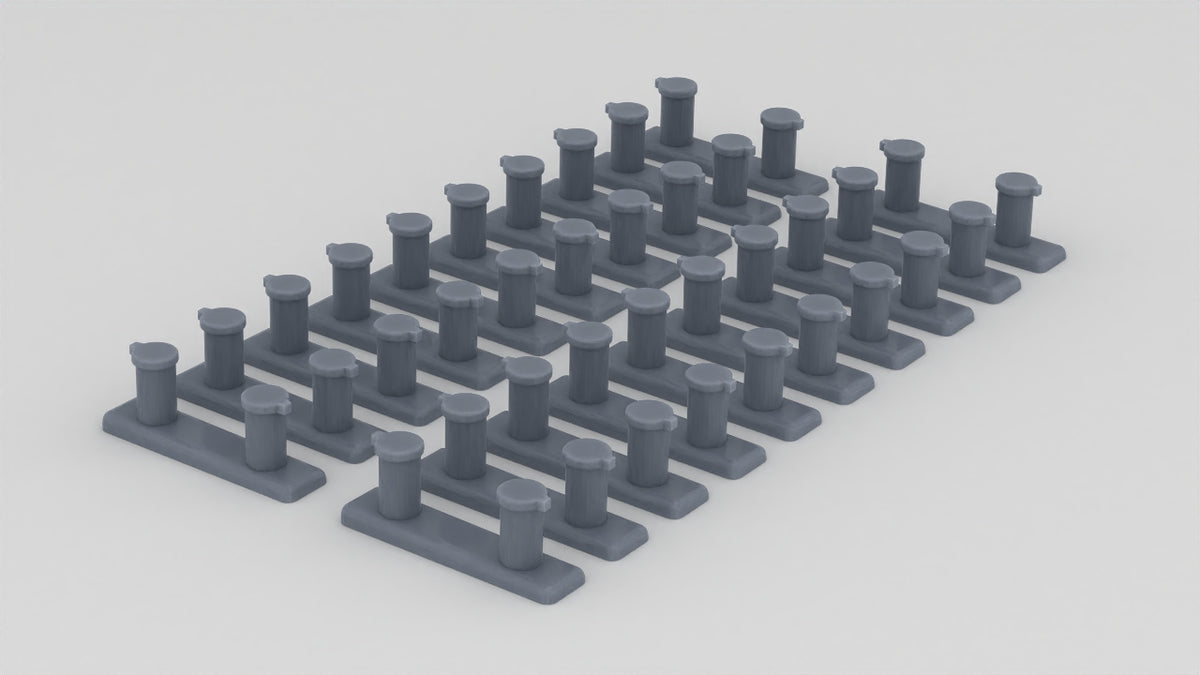 1/96 US Liberty-class Bollards (Bitts) Set (20pcs) - distefan 3d print