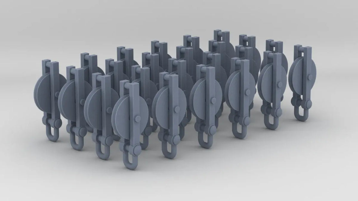 1/96 US Liberty-class Mast Cargo Block Set (24pcs) - distefan 3d print