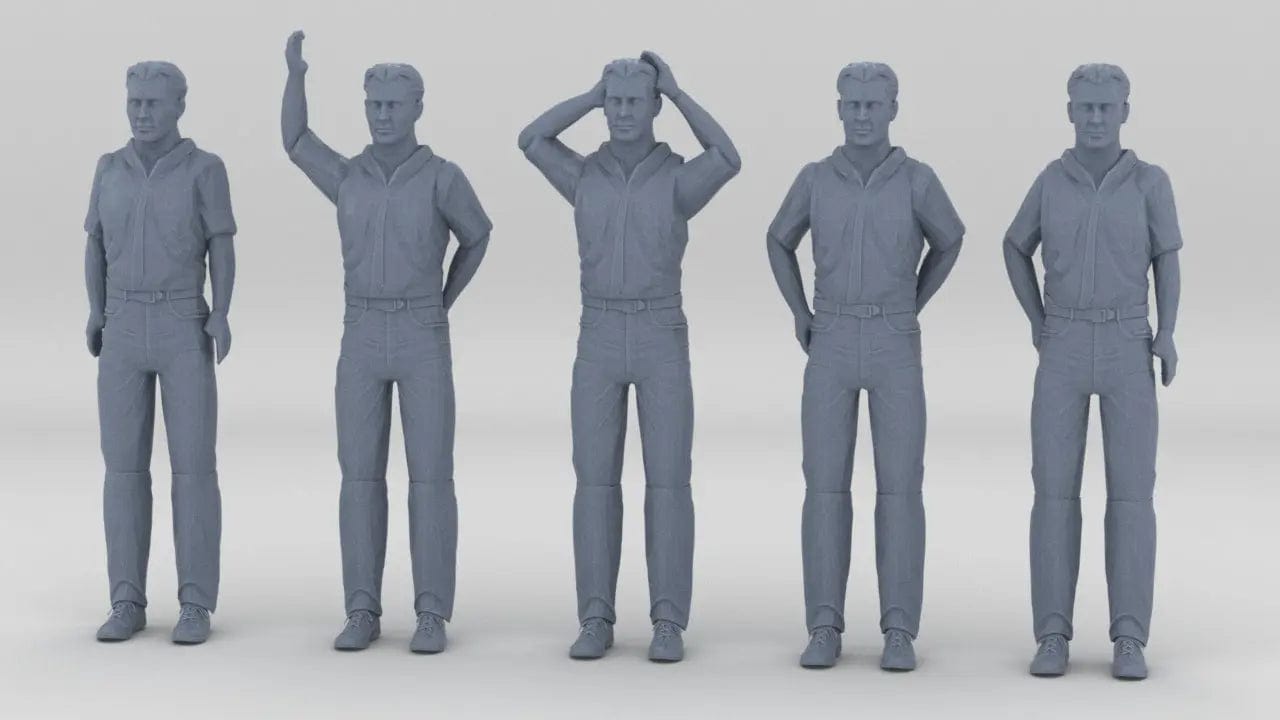 1/96 US Navy Seaman Set (5pcs)- distefan 3d print