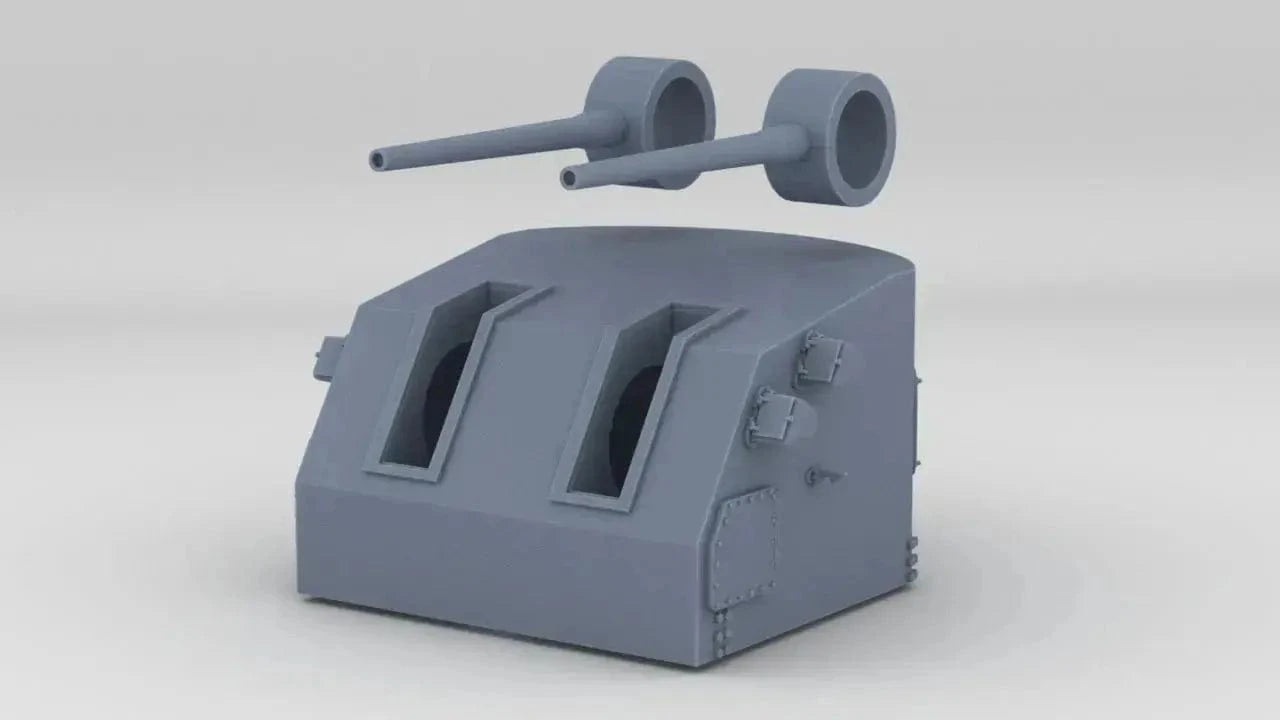 1/96 USN 5-inch (127 mm)/38 Cal. Gun Mount Set - distefan 3d print