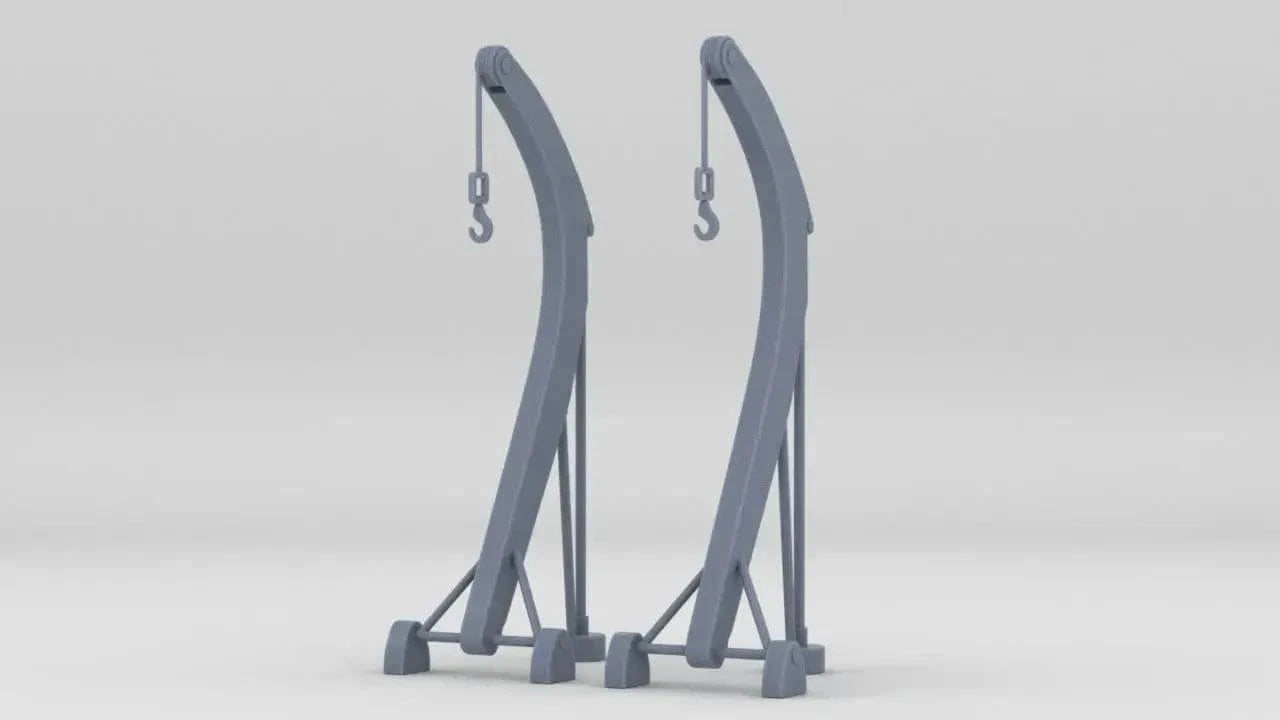 1/96 USN Davits for 26-foot Motor Whaleboat Set (2pcs) - distefan 3d print