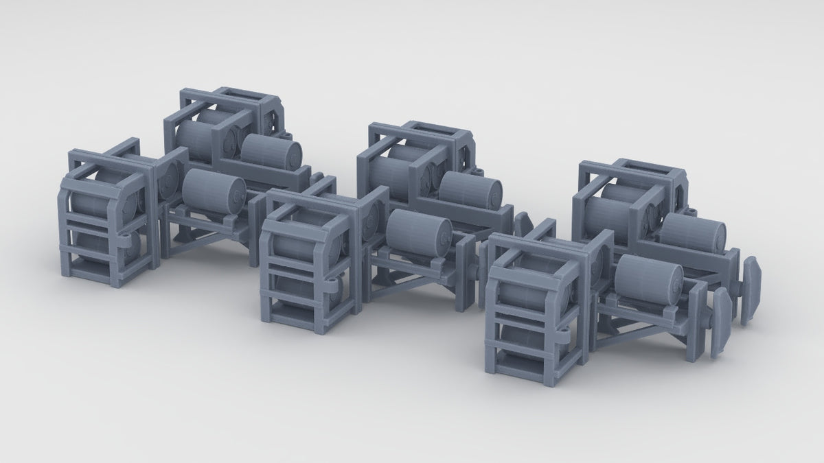 1/96 USN Depth Charge Loader Rack Loaded Set (6pcs) - distefan 3d print