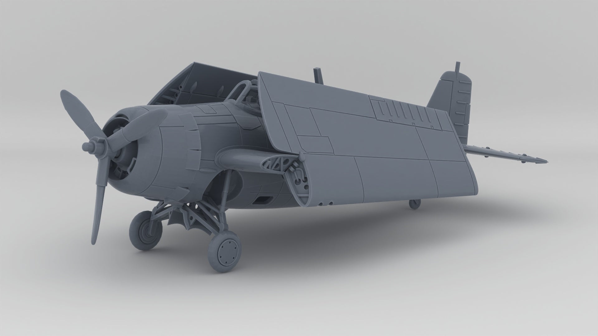 1/96 USN Grumman FM-2 Wildcat Aircraft (Wings Folded) - distefan 3d print