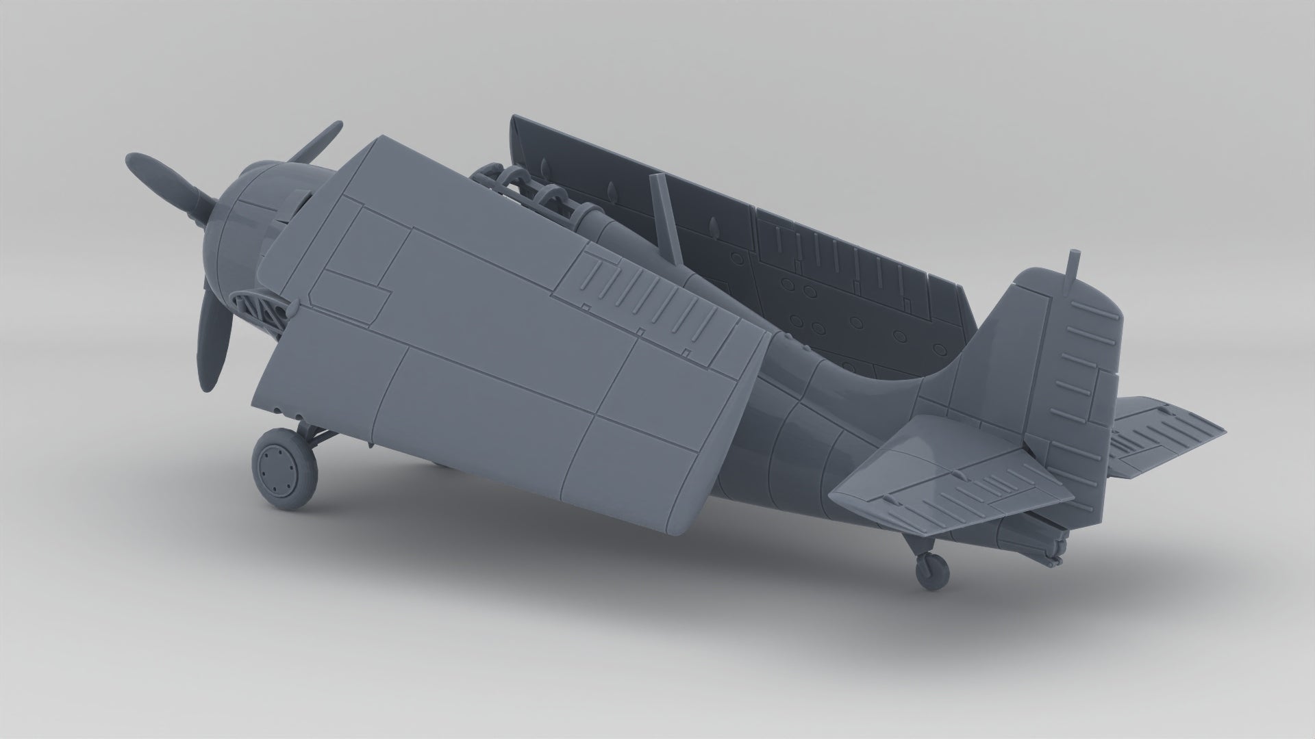 1/96 USN Grumman FM-2 Wildcat Aircraft (Wings Folded) - distefan 3d print