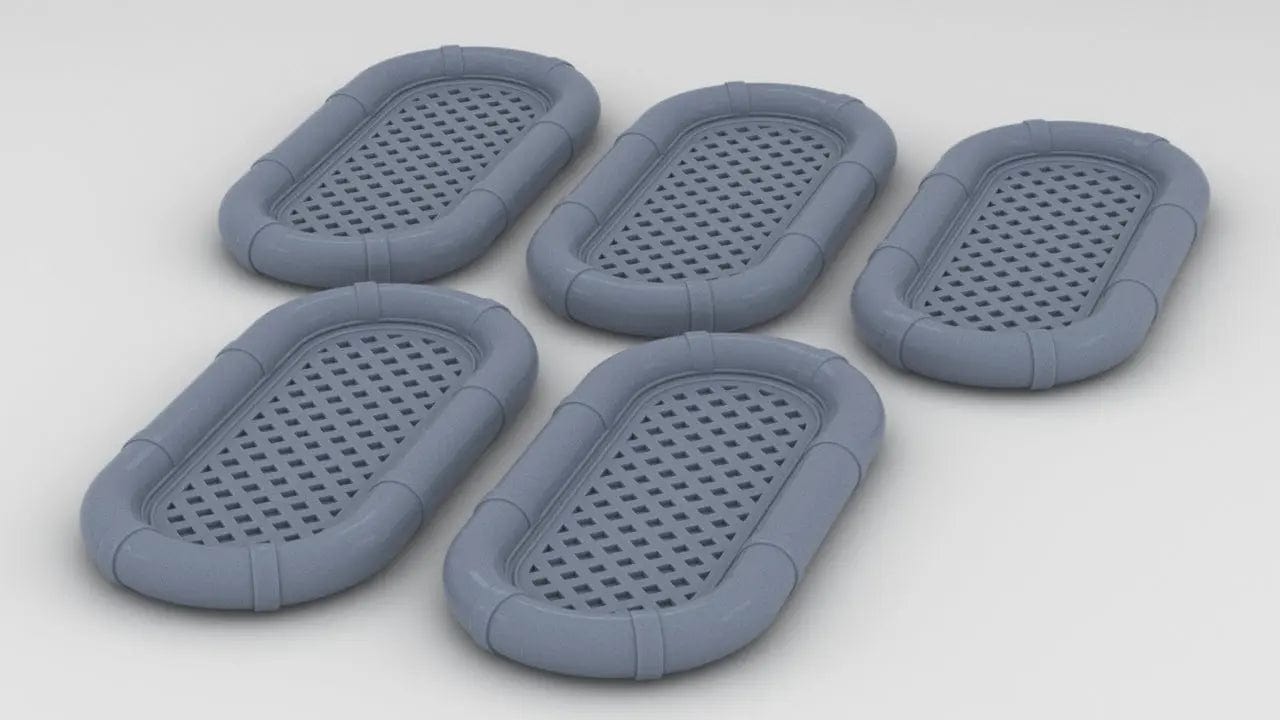 1/96 USN Life Raft Oval Set (5pcs) - distefan 3d print