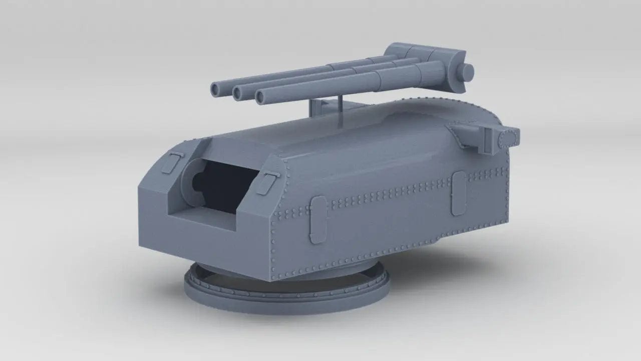 1/96 USS 8in (203 mm)/55 Caliber Turret Set - distefan 3d print