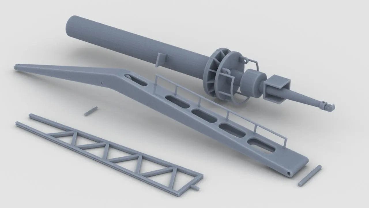 1/96 USS Arizona BB39 Boat Crane Set - distefan 3d print
