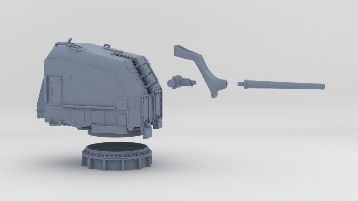 1/96 USS Cecil J. Doyle Stern 5"/38 Cal. Gun Mount Set v3 - distefan 3d print