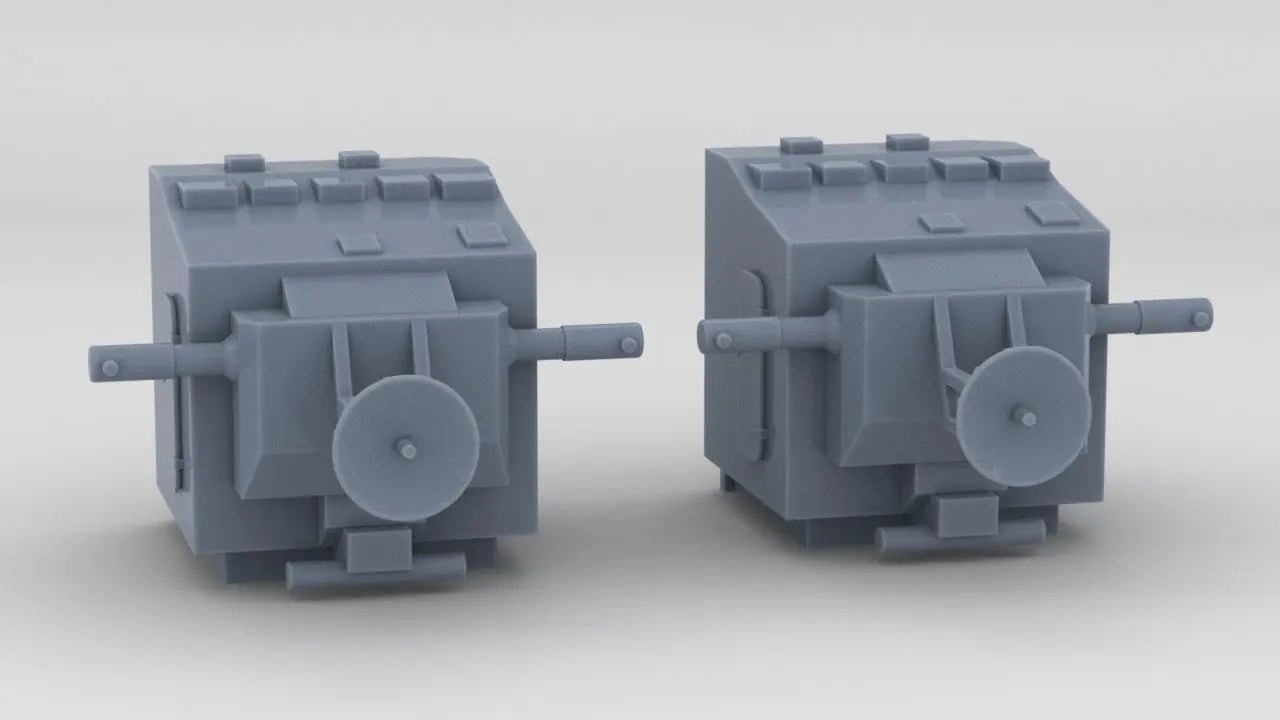 1/96 USS Indianapolis (CA-35) Aft Mk33 Gun Director Set (2pcs) Resin3Dinteractive