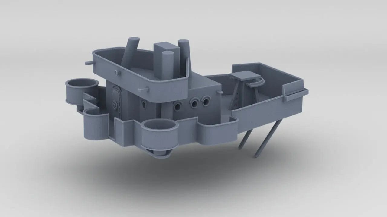 1/96 USS Indianapolis (CA-35) Forward Deck 4 - distefan 3d print