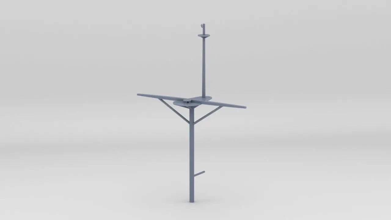 1/96 USS Indianapolis (CA-35) Forward Mast - distefan 3d print