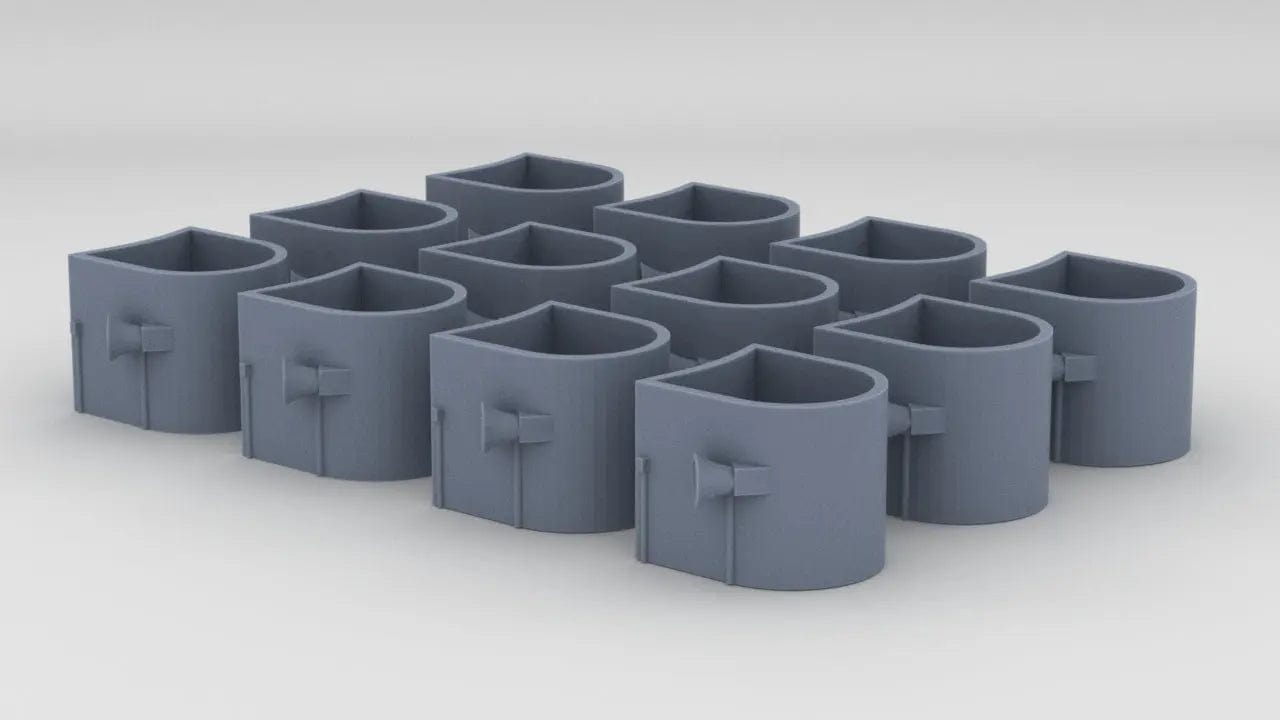 1/96 USS Iowa BB-61 Forecastle Mk51 Tub Set (12pcs) - distefan 3d print