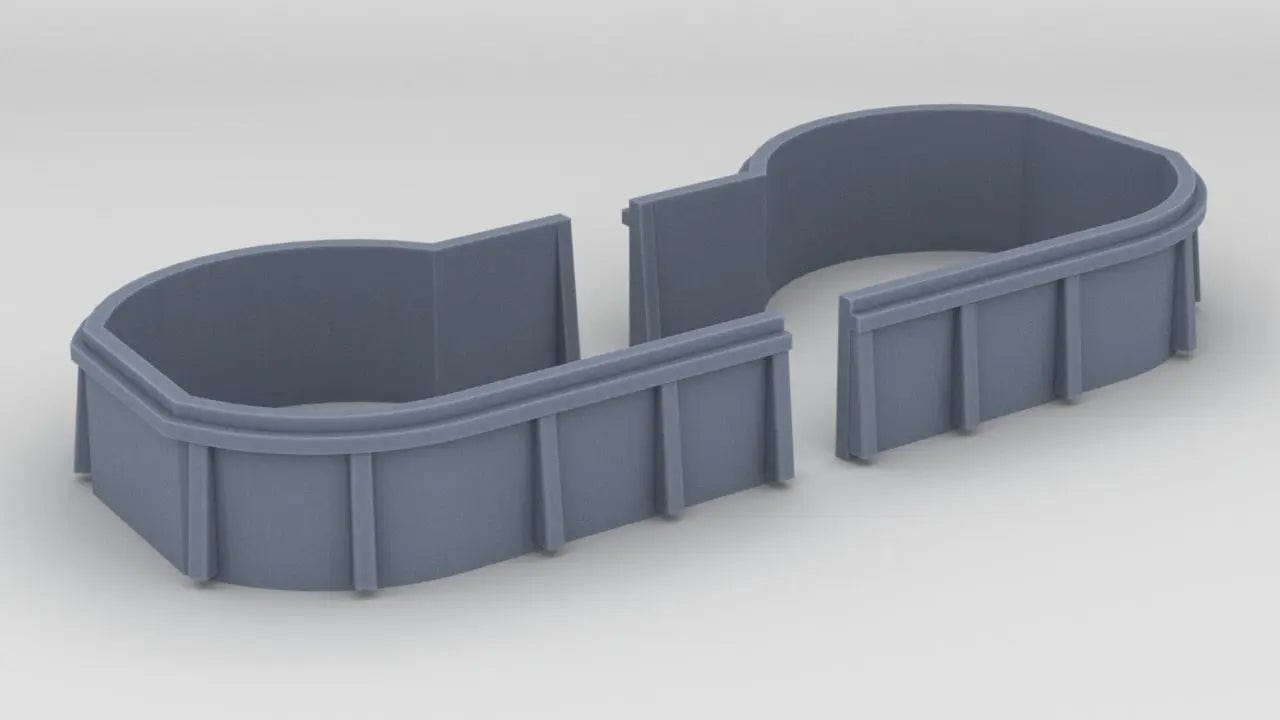 1/96 USS Iowa BB-61 Main Deck Bow 20mm Tubs Set- distefan 3d print