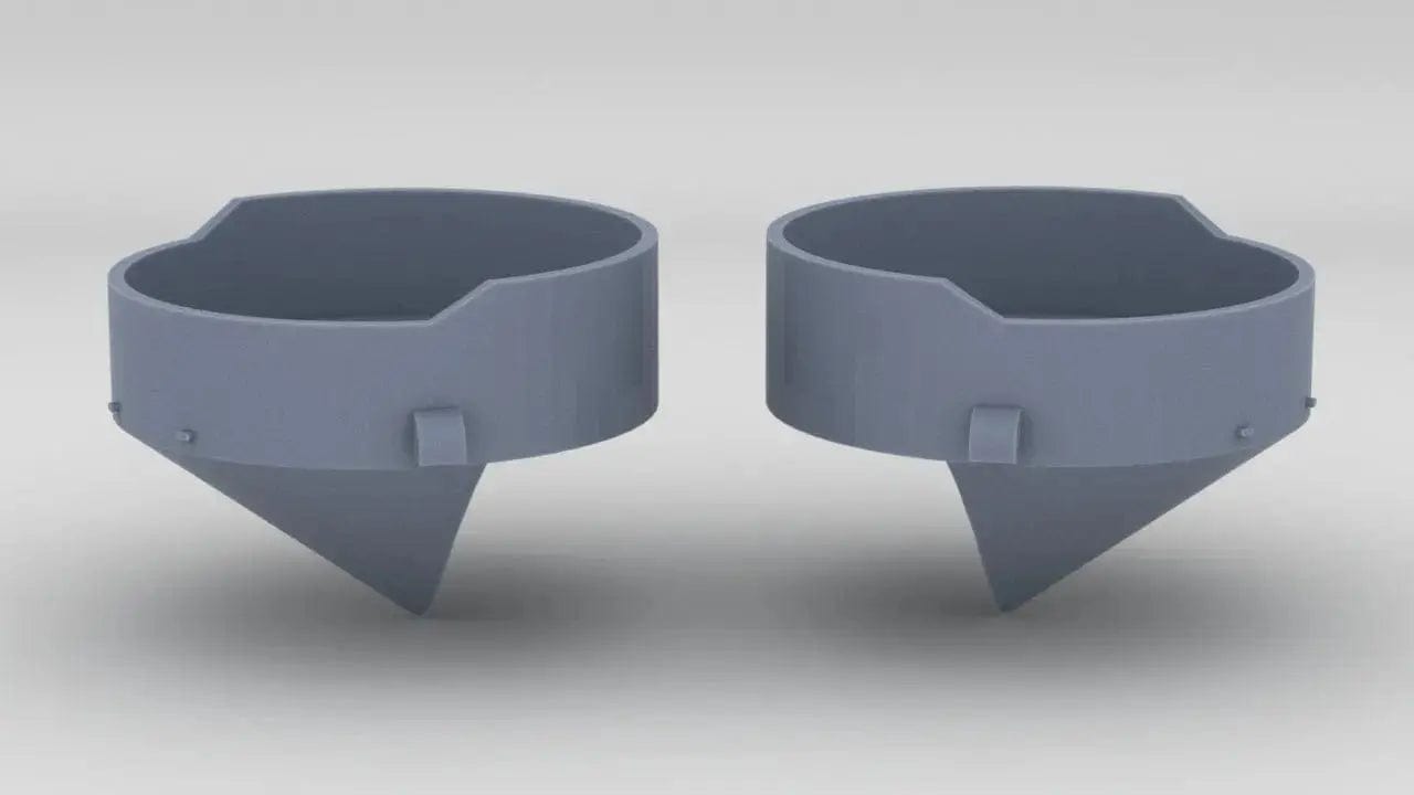 1/96 USS Iowa BB-61 Stern 40mm Gun Tubs Set (2pcs) - distefan 3d print