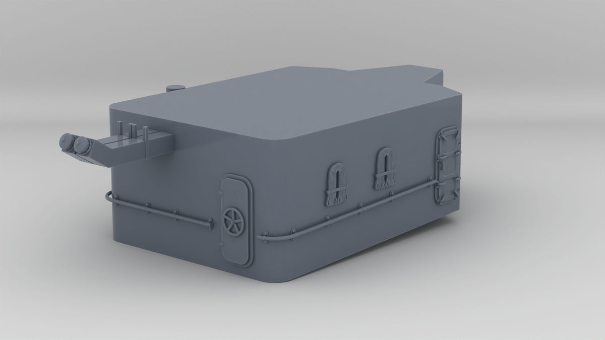 1/96 USS Kidd (DD-661) Forward Bridge Lower Section (Summer 1944) - distefan 3d print