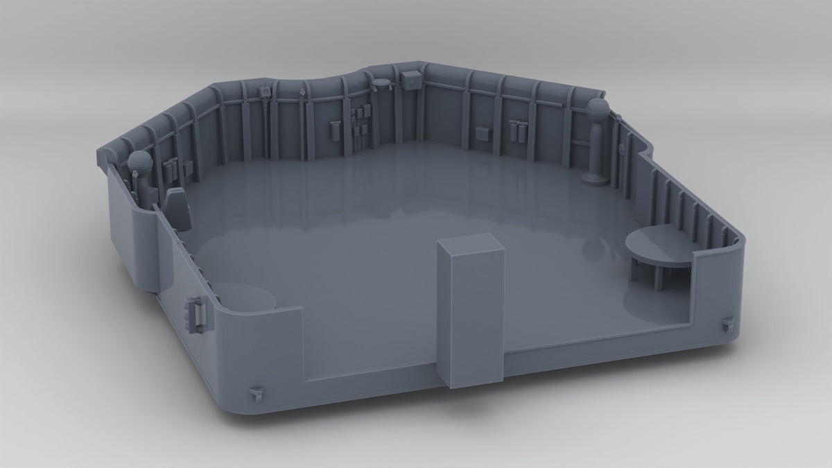 1/96 USS Kidd (DD-661) Forward Bridge Upper Section (Summer 1944) - distefan 3d print