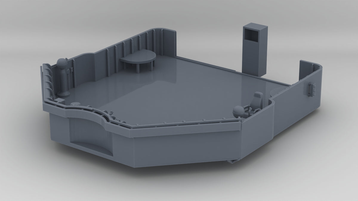 1/96 USS Kidd (DD-661) Forward Bridge Upper Section (Summer 1944) - distefan 3d print