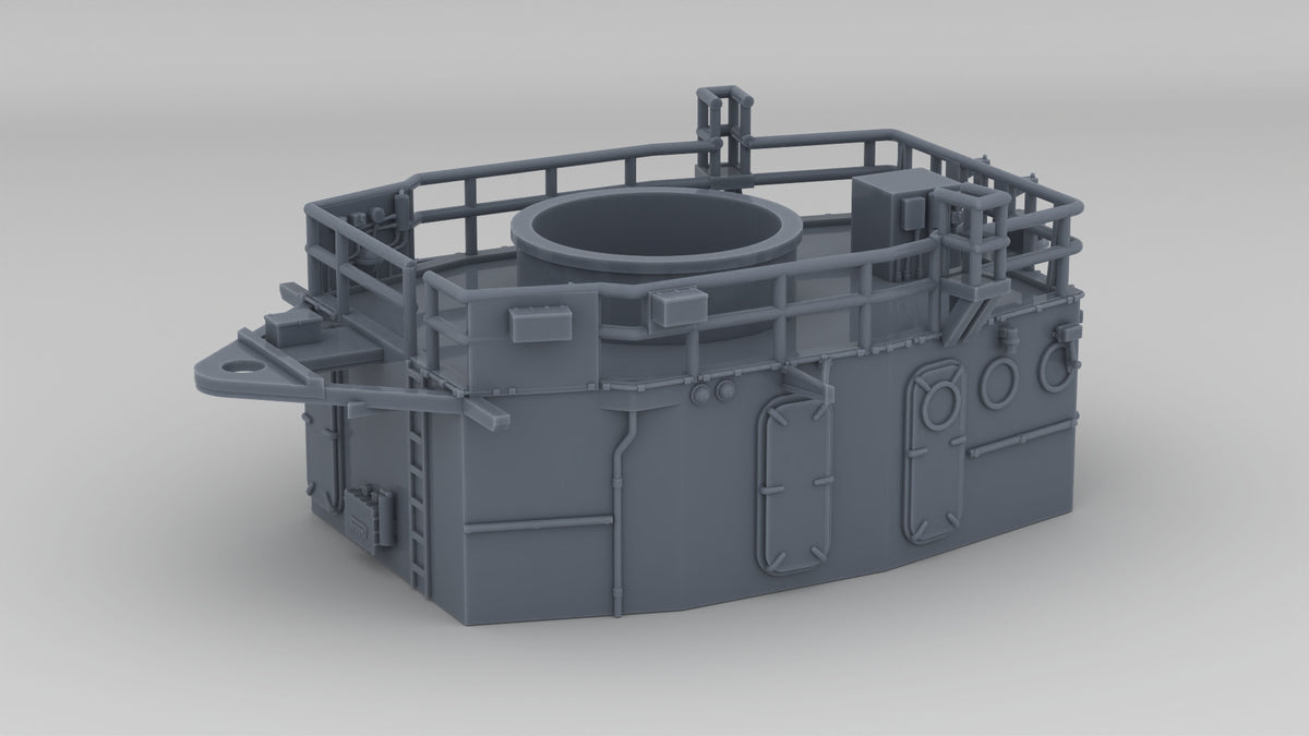 1/96 USS Kidd (DD-661) Forward Deck 1 Pilot House - distefan 3d print