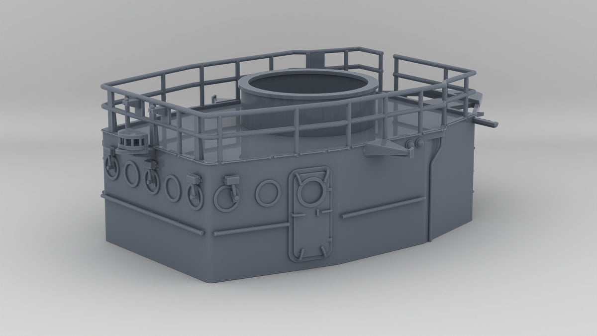 1/96 USS Kidd (DD-661) Forward Deck 1 Pilot House (Summer 1944) - distefan 3d print