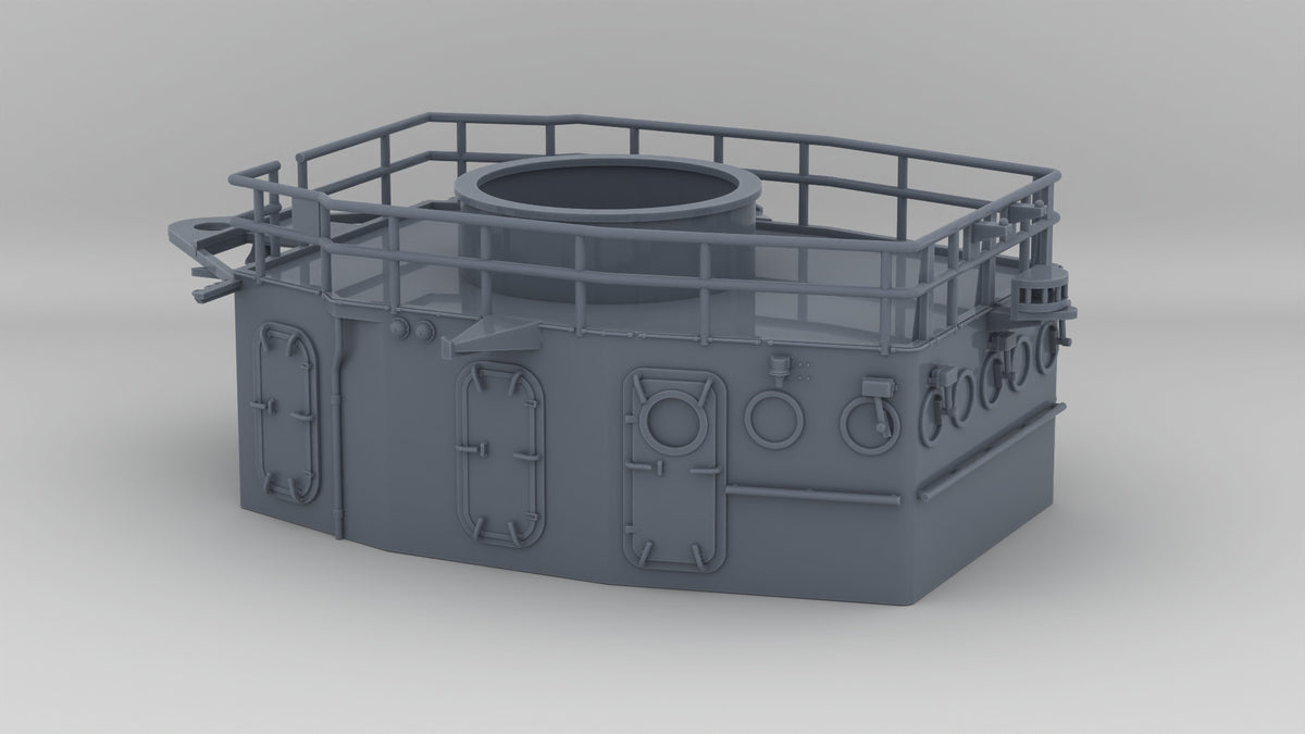 1/96 USS Kidd (DD-661) Forward Deck 1 Pilot House (Summer 1944) - distefan 3d print