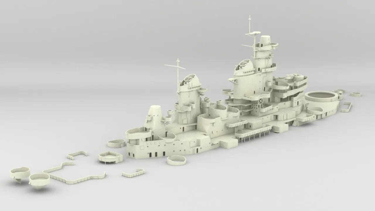 1/96 USS Missouri BB63 Superstructure Kit - distefan 3d print
