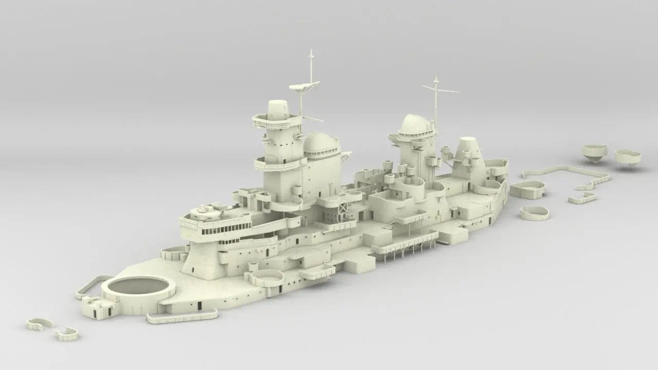 1/96 USS Missouri BB63 Superstructure Kit - distefan 3d print