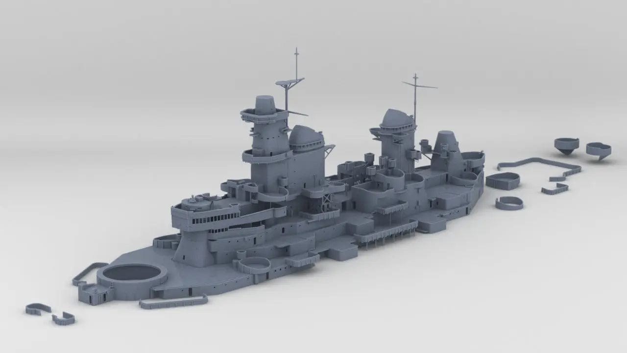 1/96 USS Missouri BB63 Superstructure Kit - distefan 3d print