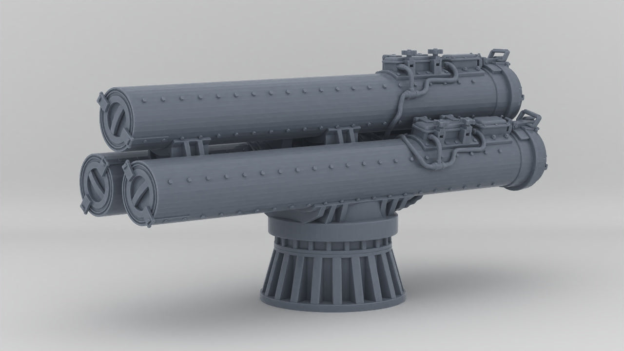 1/96 US Triple Mark 32 Torpedo Tubes Resin3Dinteractive