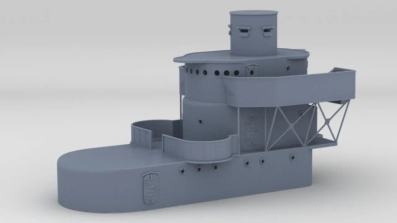 1/96 USS Sims (DD-409) Superstructure - distefan 3d print