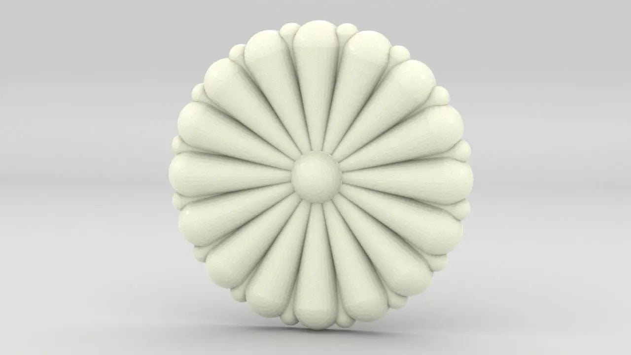 1 inch IJN Gold Chrysanthemum - distefan 3d print