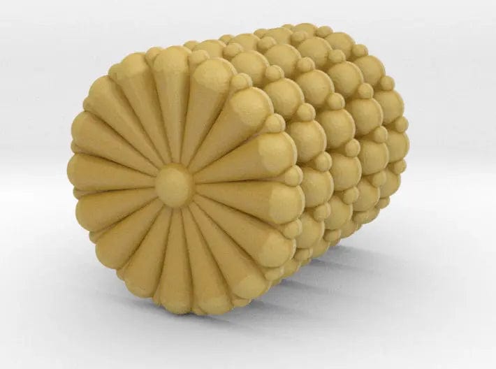2.5 inch IJN Gold chrysanthemum set 5pcs - distefan 3d print