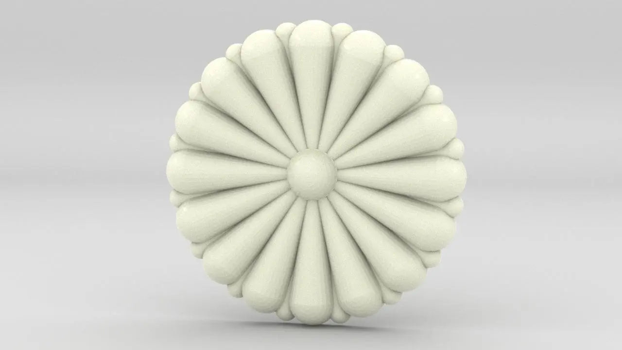 2 inch IJN Gold Chrysanthemum - distefan 3d print